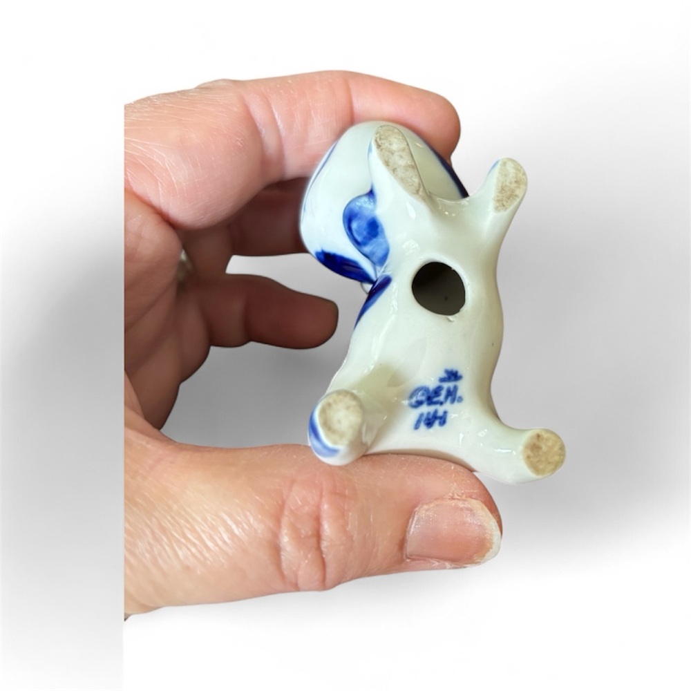 Delft Cow Figurine Porcelain Dutch Vintage - Picture 3 of 4